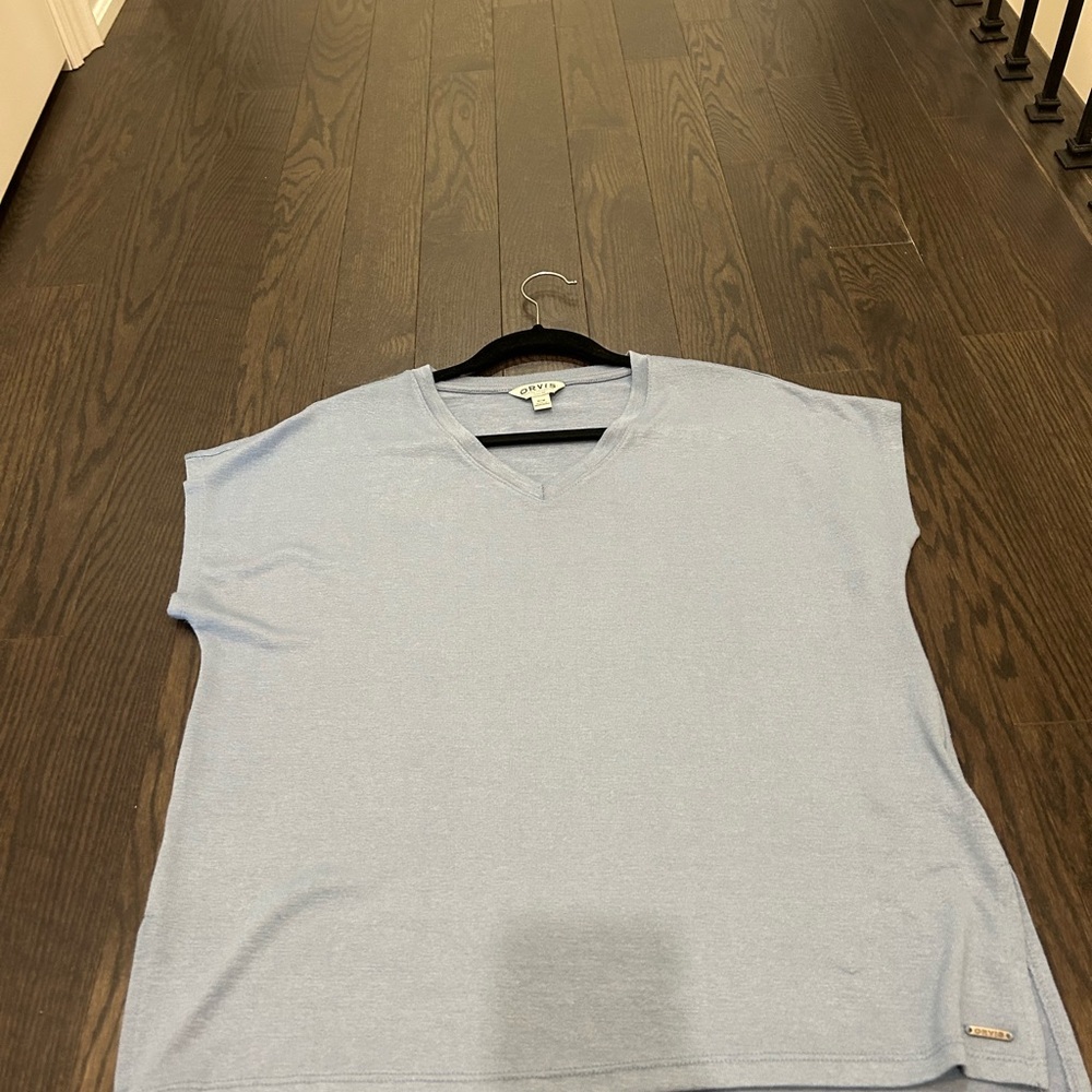 Orvis Soft Blue V-Neck Tunic